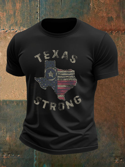 Men's Texas Strong Short-Sleeved Printed T-shirt
