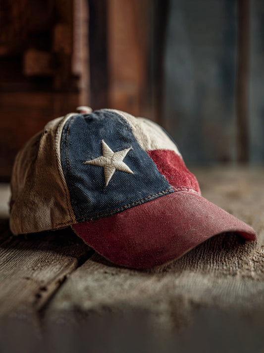 Unisex Retro Texas Print Hat