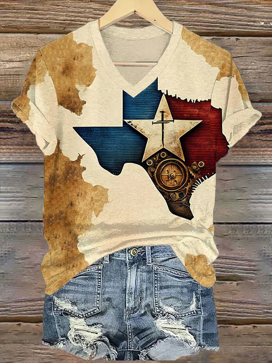 Women's Vintage Texas Faith Print T-Shirt