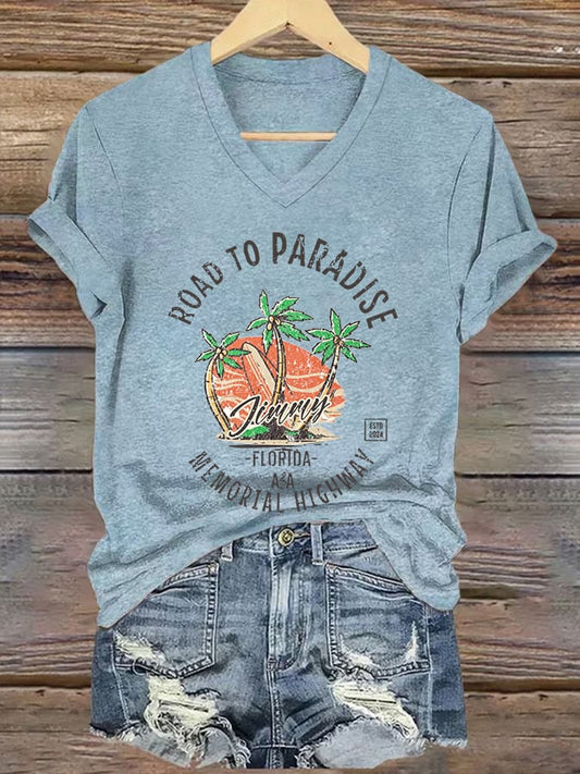 Women's Jimmy Buffett Day short-sleeved T-shirt