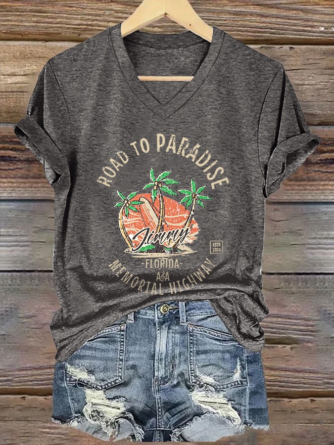 Women's Jimmy Buffett Day short-sleeved T-shirt