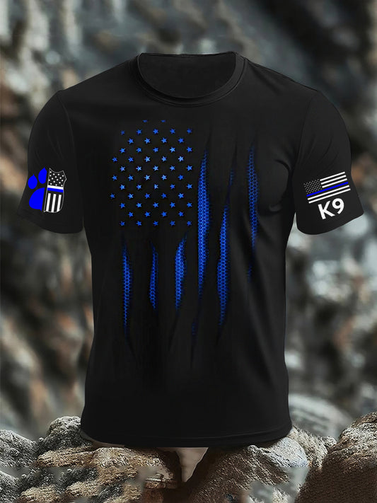 Men's Blue Line Patriotic Texas SAR K9 "Roxy" T-Shirt