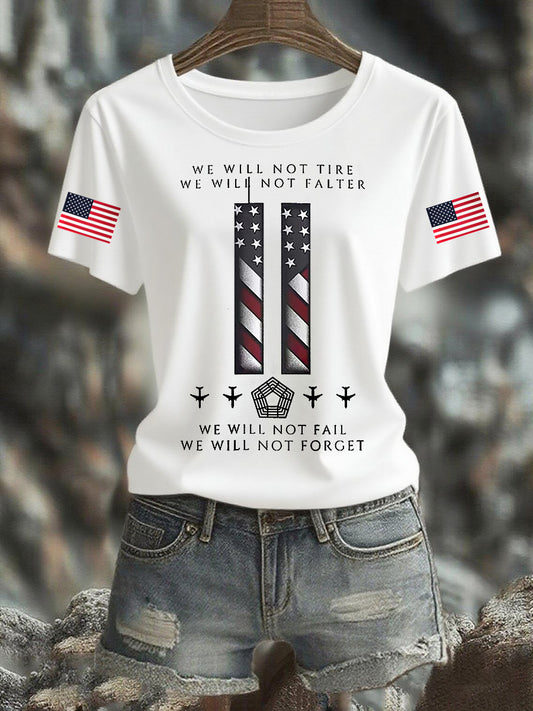 Women's Patriot Day Never Forget 9-11 T-Shirt