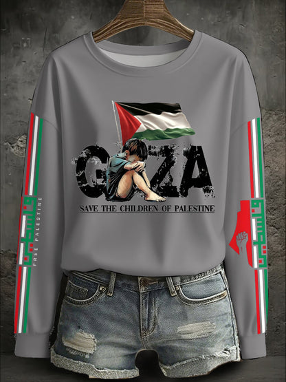 Women's Free Peace Printed Sweatshirt