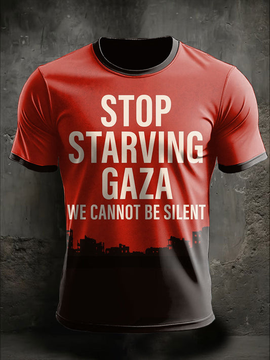 Men's Free Peace Printed T-shirt