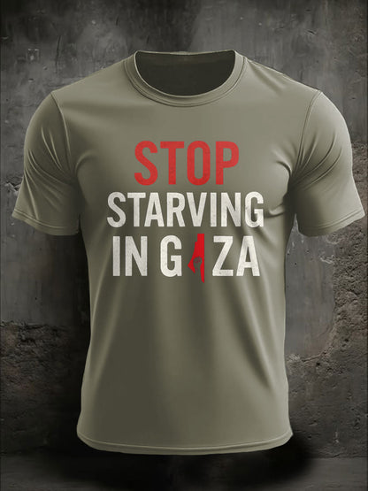 Men's Free Peace Printed T-shirt