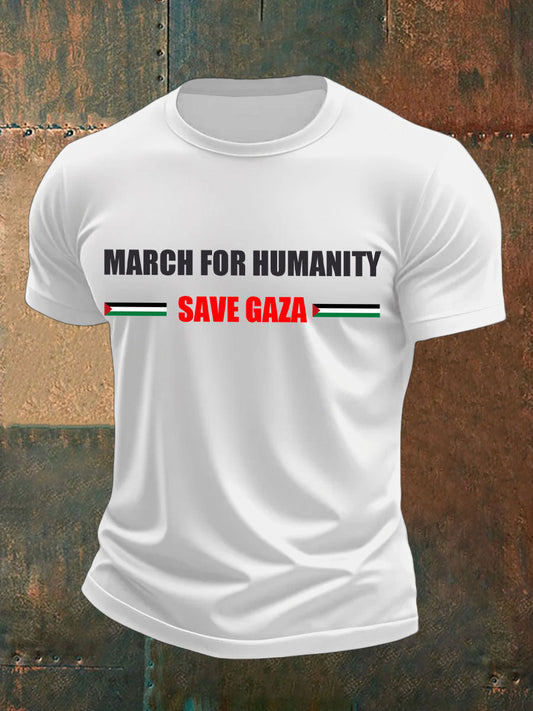 Men's Free Peace Printed T-shirt