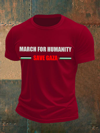 Men's Free Peace Printed T-shirt