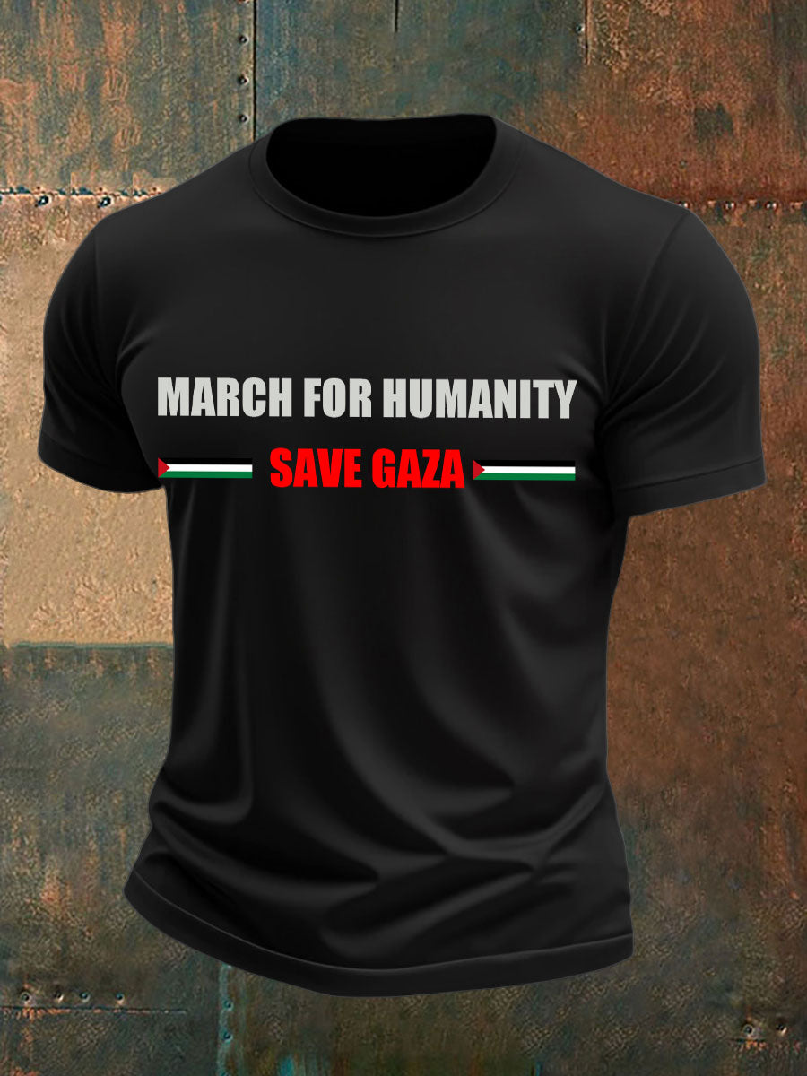 Men's Free Peace Printed T-shirt