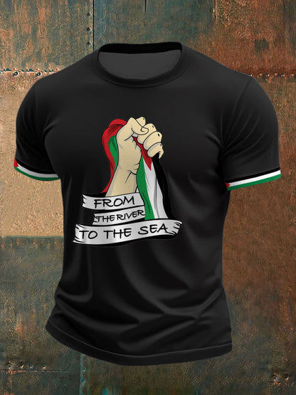 Men's Free Peace Printed T-shirt