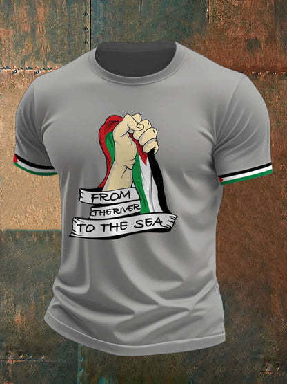 Men's Free Peace Printed T-shirt