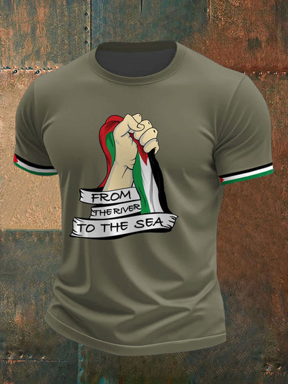 Men's Free Peace Printed T-shirt