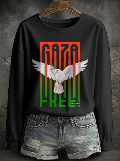 Women's Free Peace Printed Sweatshirt