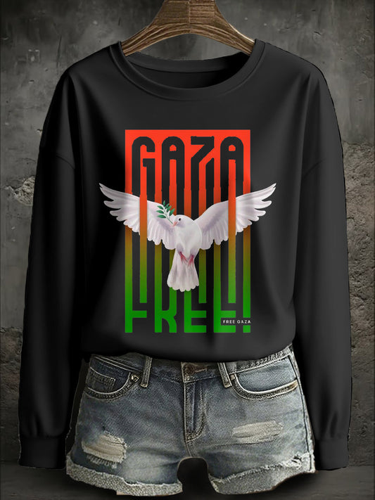 Women's Free Peace Printed Sweatshirt