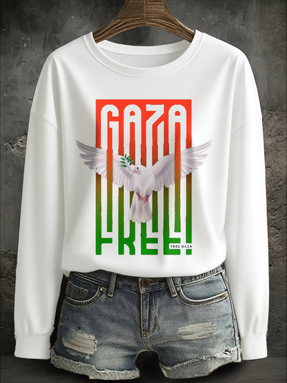 Women's Free Peace Printed Sweatshirt