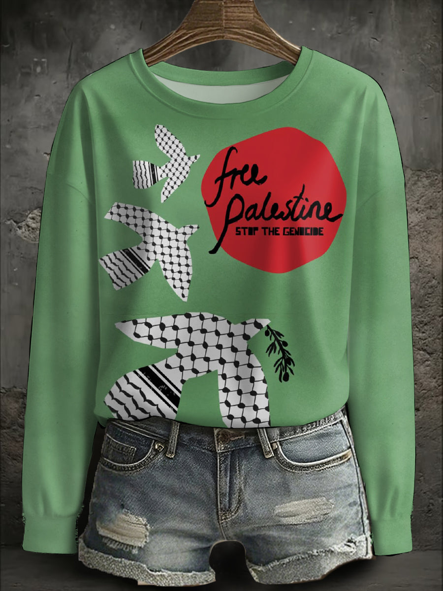Women's Free Peace Printed Sweatshirt