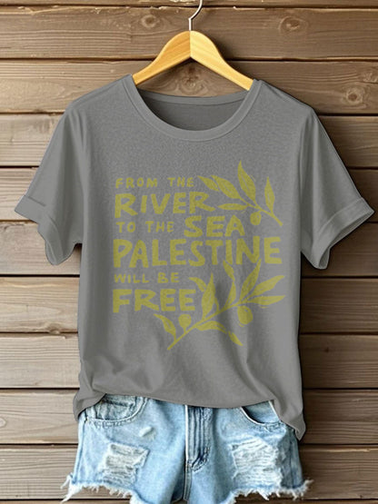 Women's Free Peace Printed T-Shirt