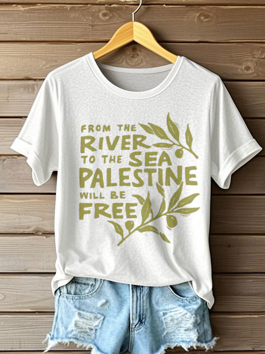 Women's Free Peace Printed T-Shirt