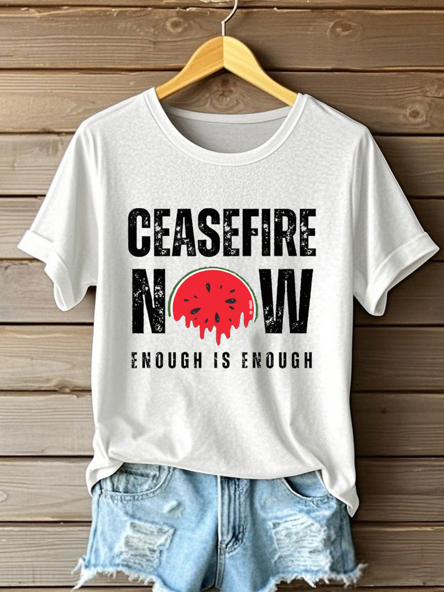 Women's Free Peace Printed T-Shirt