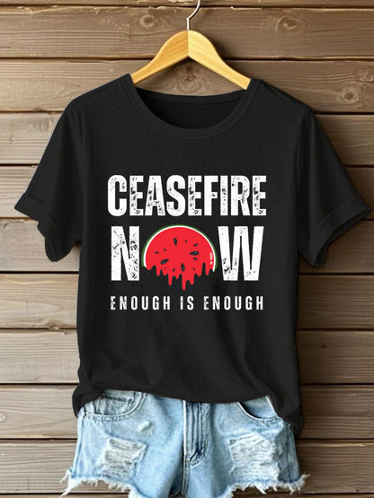 Women's Free Peace Printed T-Shirt