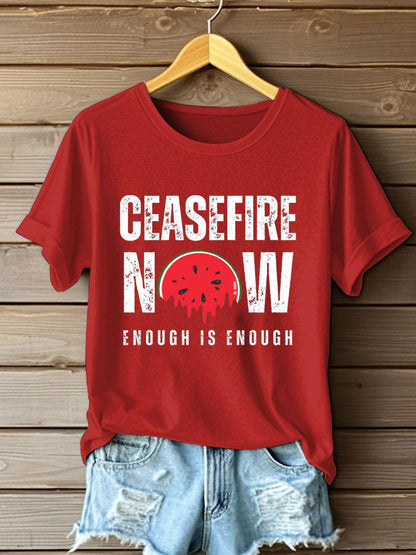 Women's Free Peace Printed T-Shirt