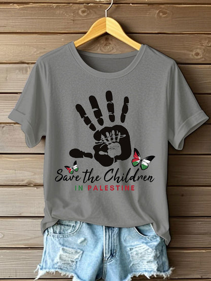 Women's Free Peace Printed T-Shirt