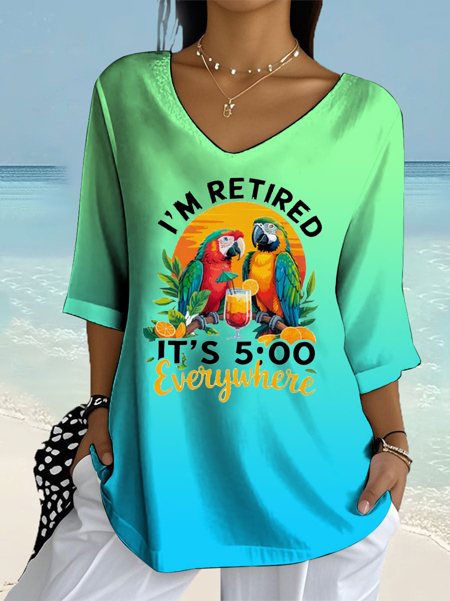 Women's  Jimmy Buffett Day  Long Sleeve Printed Shirt
