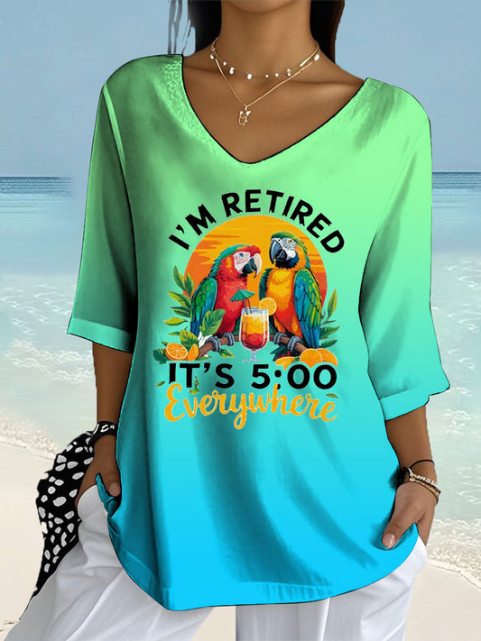 Women's  Jimmy Buffett Day  Long Sleeve Printed Shirt