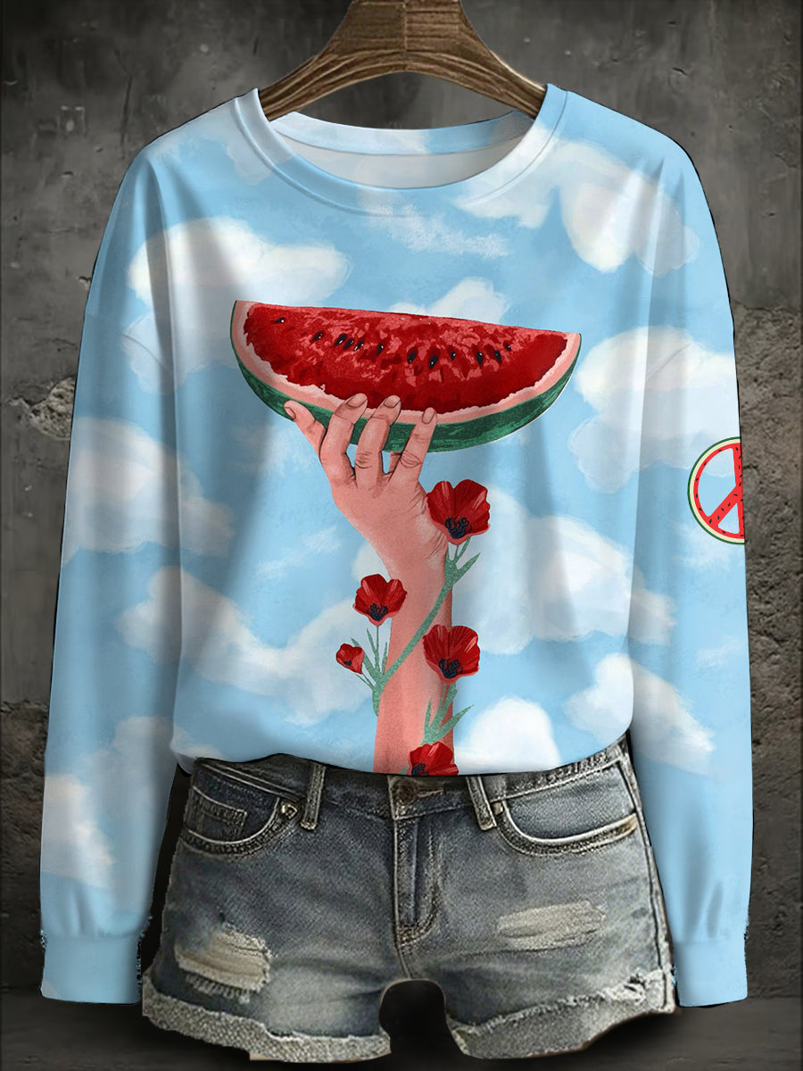 Women's Free Peace Printed Sweatshirt