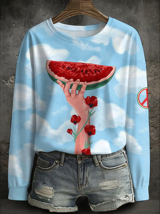 Women's Free Peace Printed Sweatshirt