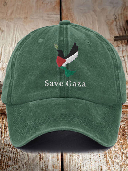 Unisex Free Peace Stop Genocide Printed Hat