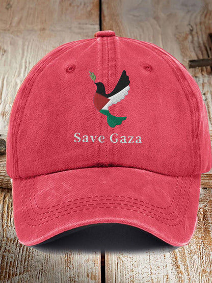 Unisex Free Peace Stop Genocide Printed Hat