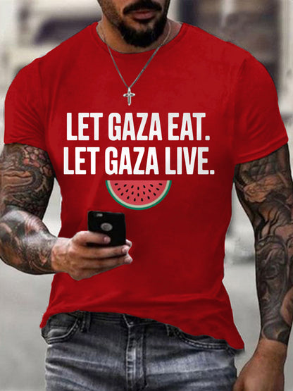 Men's Let Gaza eat, let Gaza live.Tee