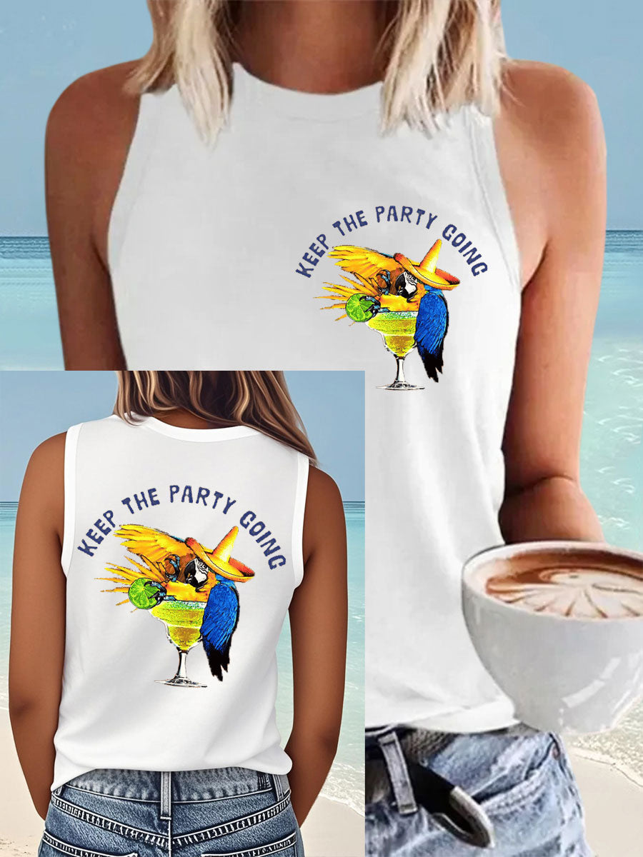 Women's Jimmy Buffett Day Faux Cotton Vest