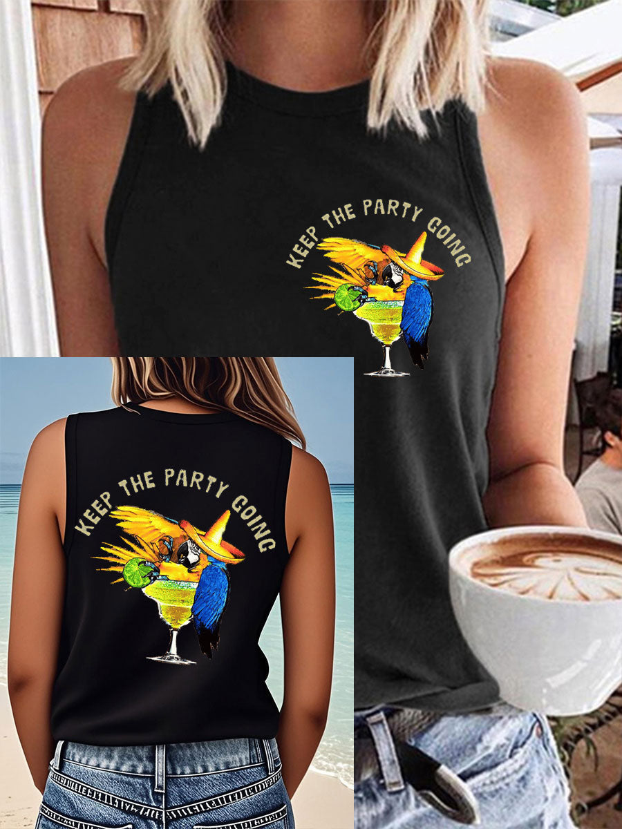 Women's Jimmy Buffett Day Faux Cotton Vest