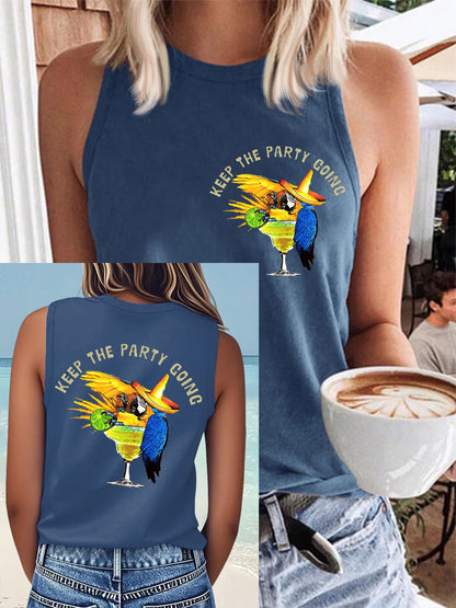 Women's Jimmy Buffett Day Faux Cotton Vest