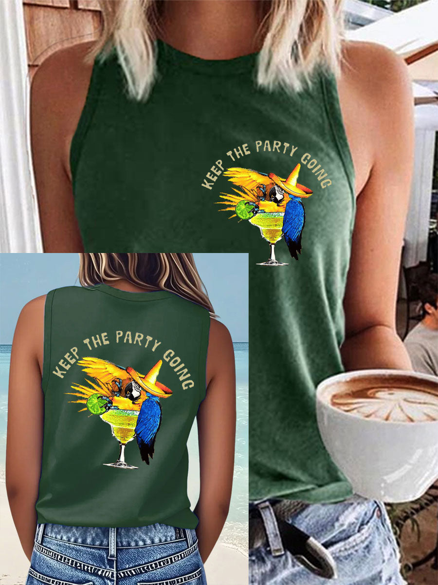 Women's Jimmy Buffett Day Faux Cotton Vest