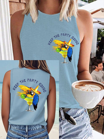 Women's Jimmy Buffett Day Faux Cotton Vest