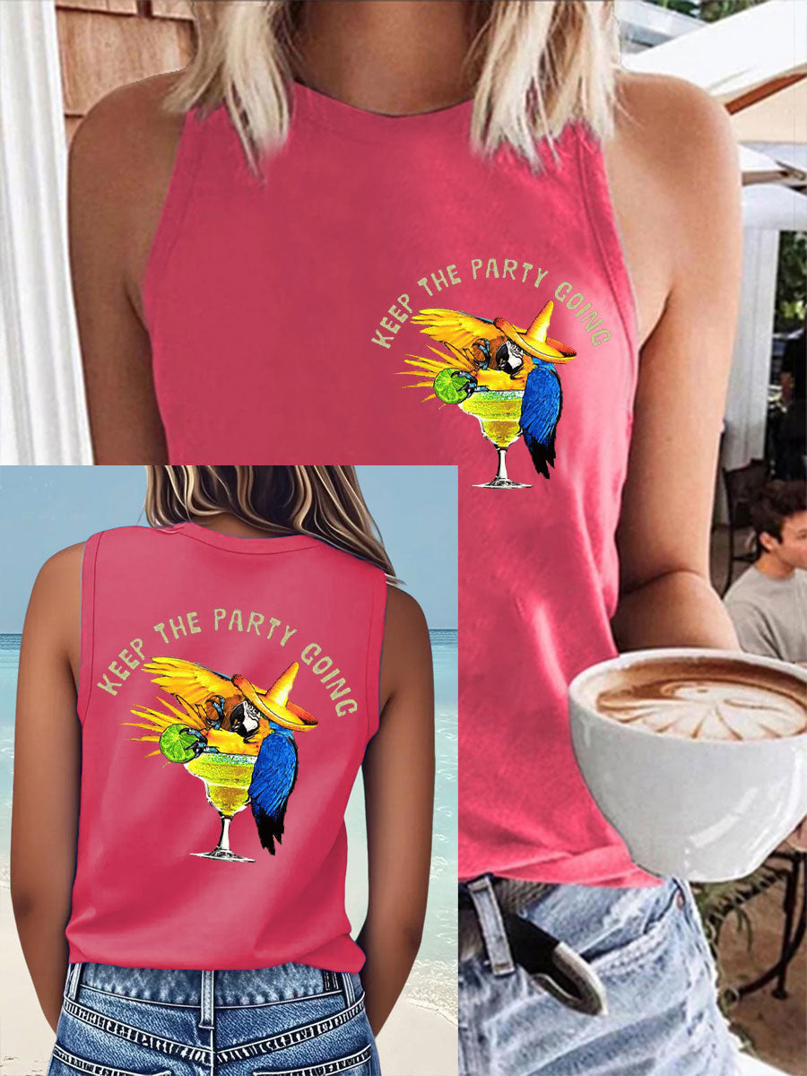 Women's Jimmy Buffett Day Faux Cotton Vest