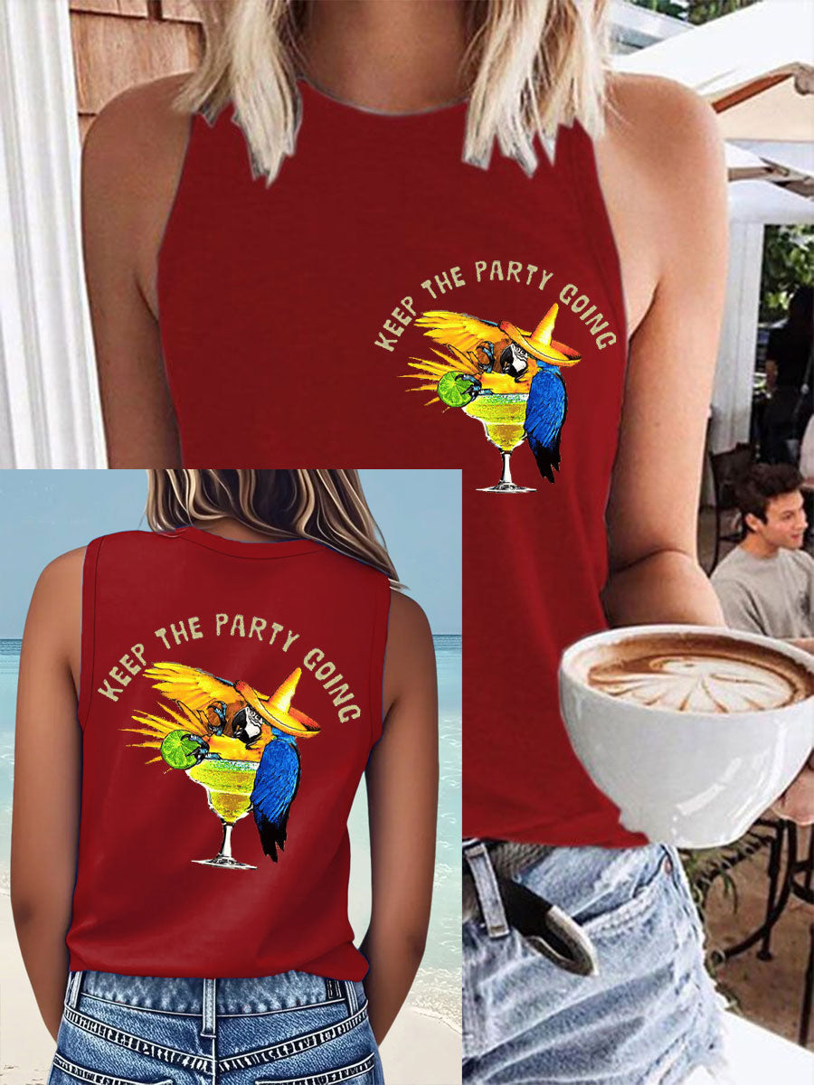 Women's Jimmy Buffett Day Faux Cotton Vest