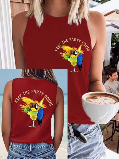Women's Jimmy Buffett Day Faux Cotton Vest