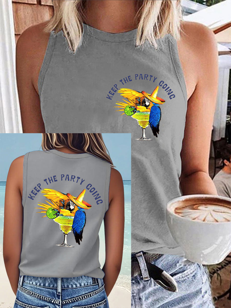Women's Jimmy Buffett Day Faux Cotton Vest