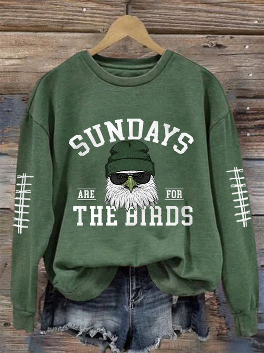 Women's Sundays Are For The Birds Football Fans Lovers Gameday Casual Sweatshirt