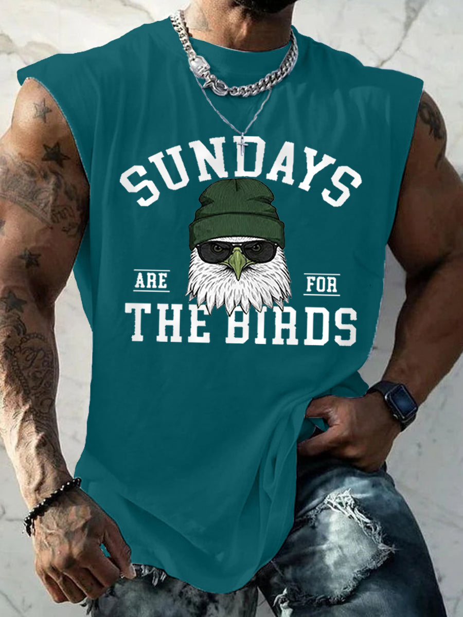 Men's Sundays Are For The Birds Football Fans Lovers Gameday Casual Tank Top