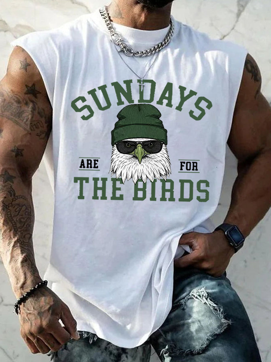Men's Sundays Are For The Birds Football Fans Lovers Gameday Casual Tank Top