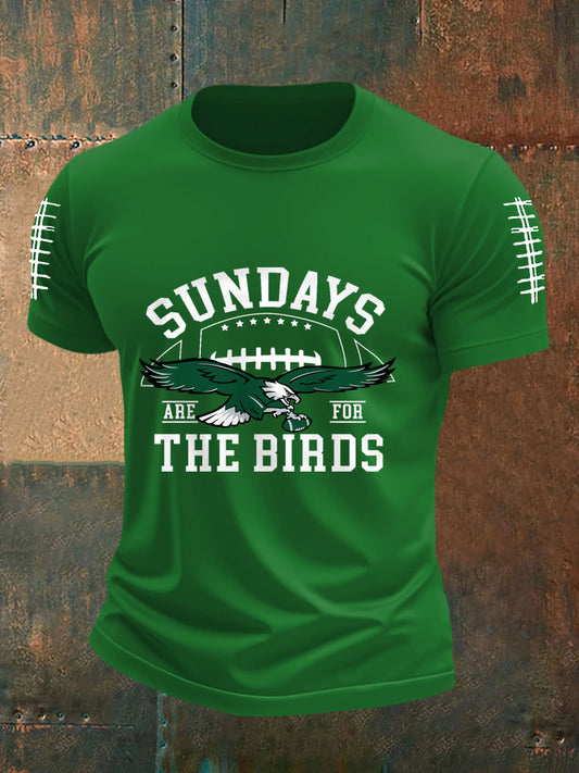 Men's Sundays Are For The Birds Football Fans Lovers Gameday Casual Tee