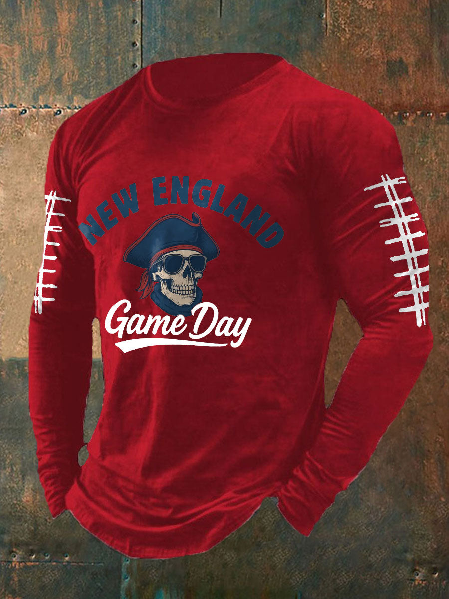 Men's Football Fans Lovers Gameday Printed T-shirt