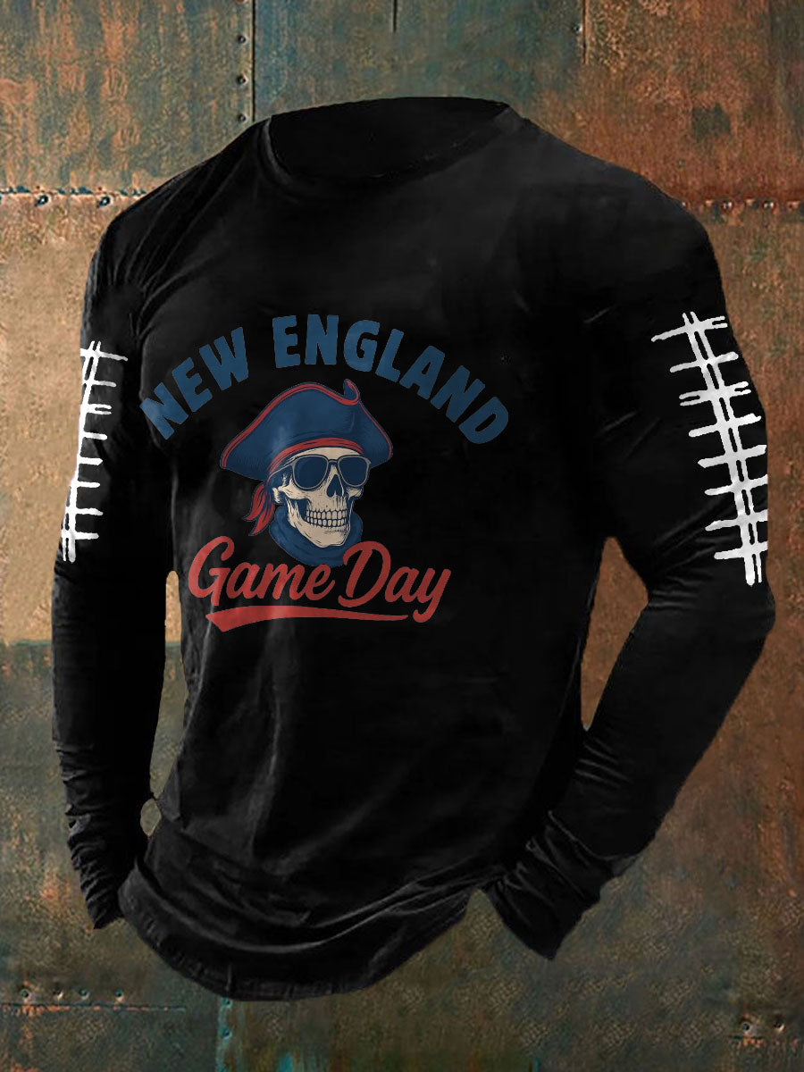 Men's Football Fans Lovers Gameday Printed T-shirt