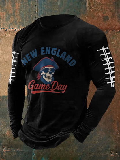 Men's Football Fans Lovers Gameday Printed T-shirt