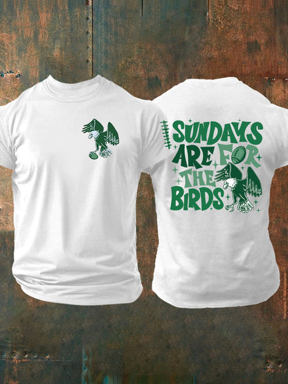 Men's Sundays Are For The Birds Football Fans Lovers Gameday Casual Short Sleeve Tee